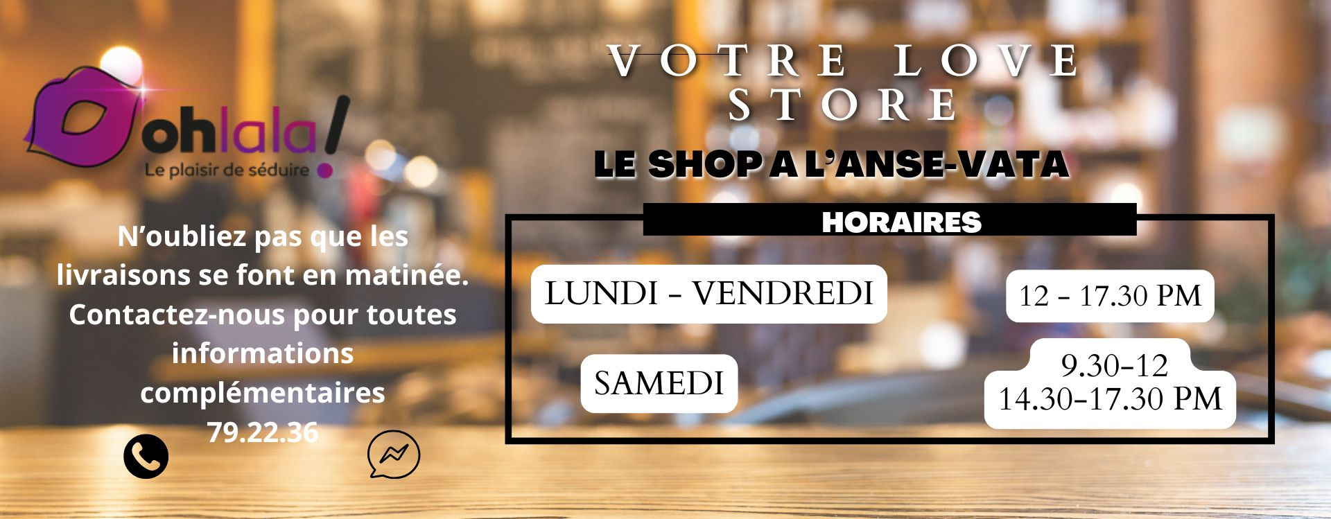 horaire shop